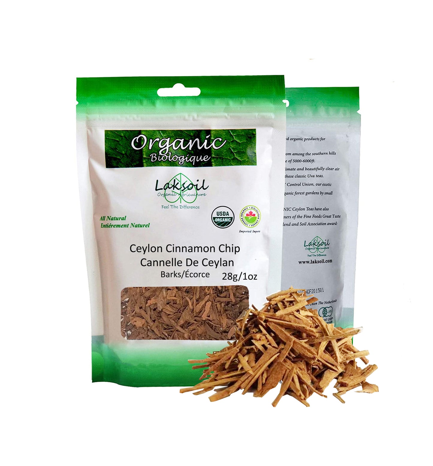 Certified ORGANIC Prmium Grade 01 Ceylon Cinnamon Chips/barks - laksoiltraders
