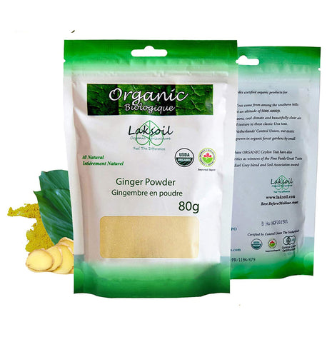 Certified ORGANIC Pure Ceylon Ginger Power 2.86oz/80g - laksoiltraders