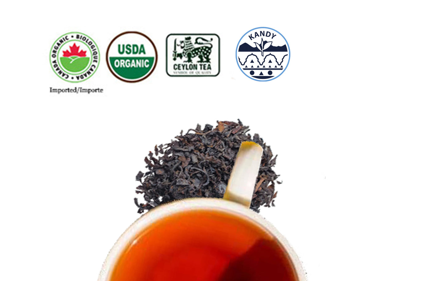 Certified Organic KANDY Pure Ceylon Black Tea BOP Loose Tea