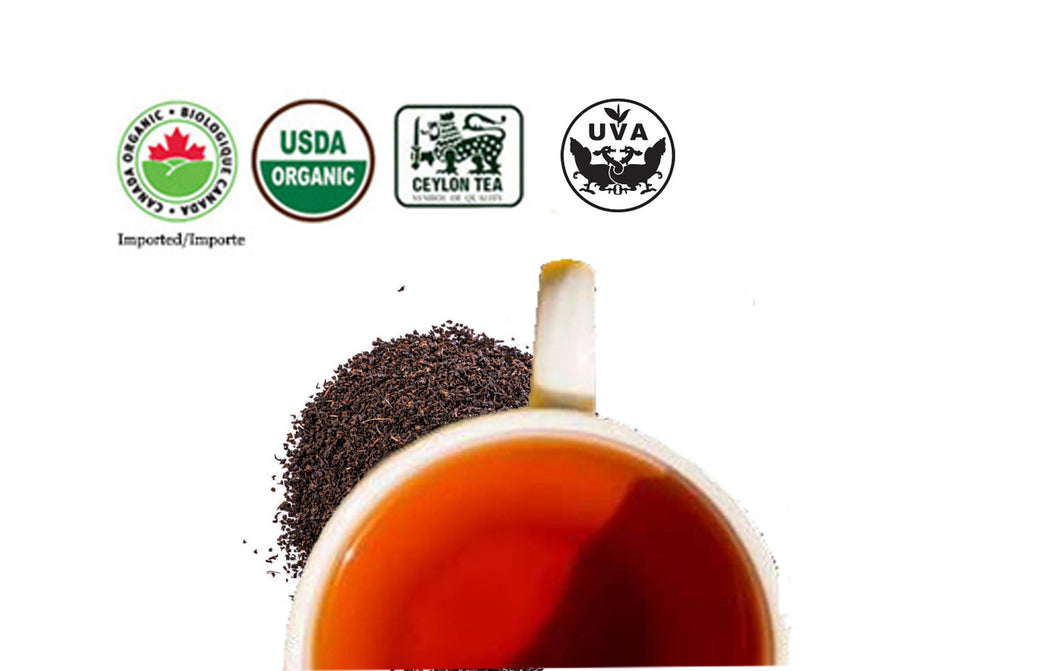 Certified Organic Pure Ceylon UVA Black BOPF Premium Leaves Tea - laksoiltraders