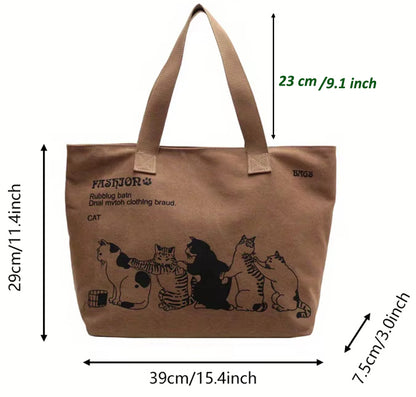 Canvas Women Shoulder one side printered Bag