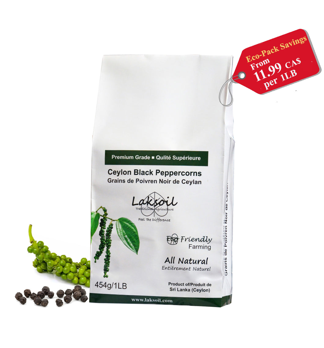 Pure Ceylon Black Peppercorns from Eco-friendly Farming - laksoiltraders