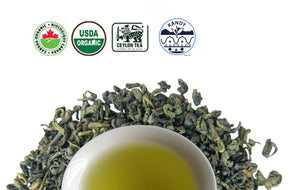 Certified Organic Pure Ceylon Green GP1 (Rolled Big leaves) Premium Leaves Tea
