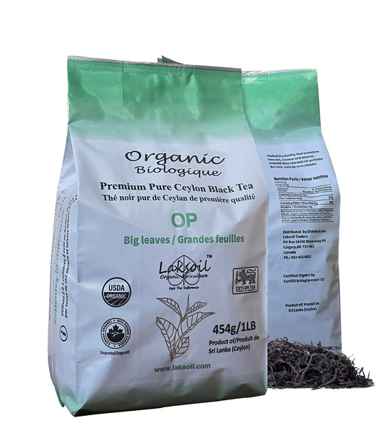 Certified Organic Pure Ceylon KANDAY OP Black Loose Tea (Big Leaves) -Club Pack