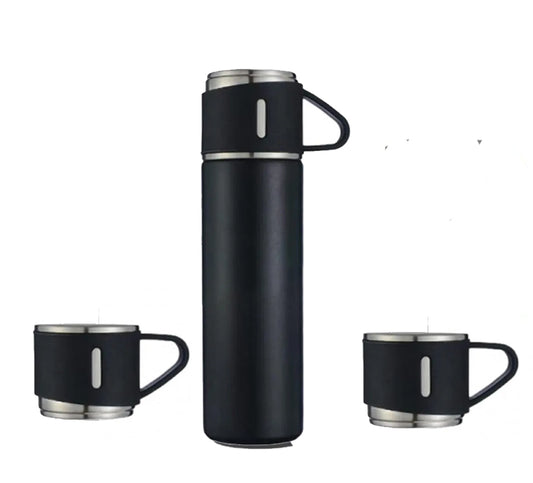 Vacuum thermos 304 Stainless Steel three-cup 500ml Flask for cool or Hot  liquiors