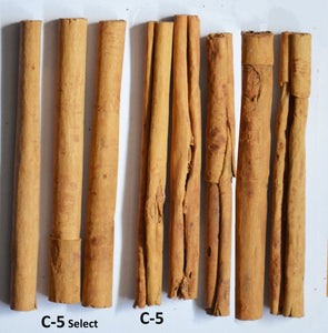 Certified ORGANIC C-5 SELECT Ceylon Cinnamon Sticks 908g/2LB (4 Packs of 227g) - laksoiltraders