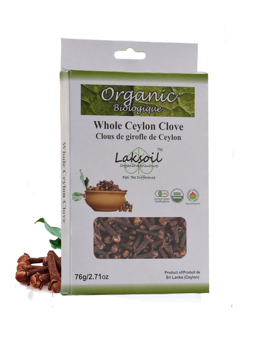 Certified ORGANIC Whole Ceylon Clove 76g/2.71oz - laksoiltraders