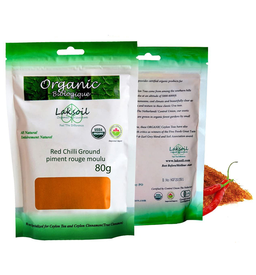Certified ORGANIC Ceylon Chili Powder 2.86oz/80g - laksoiltraders