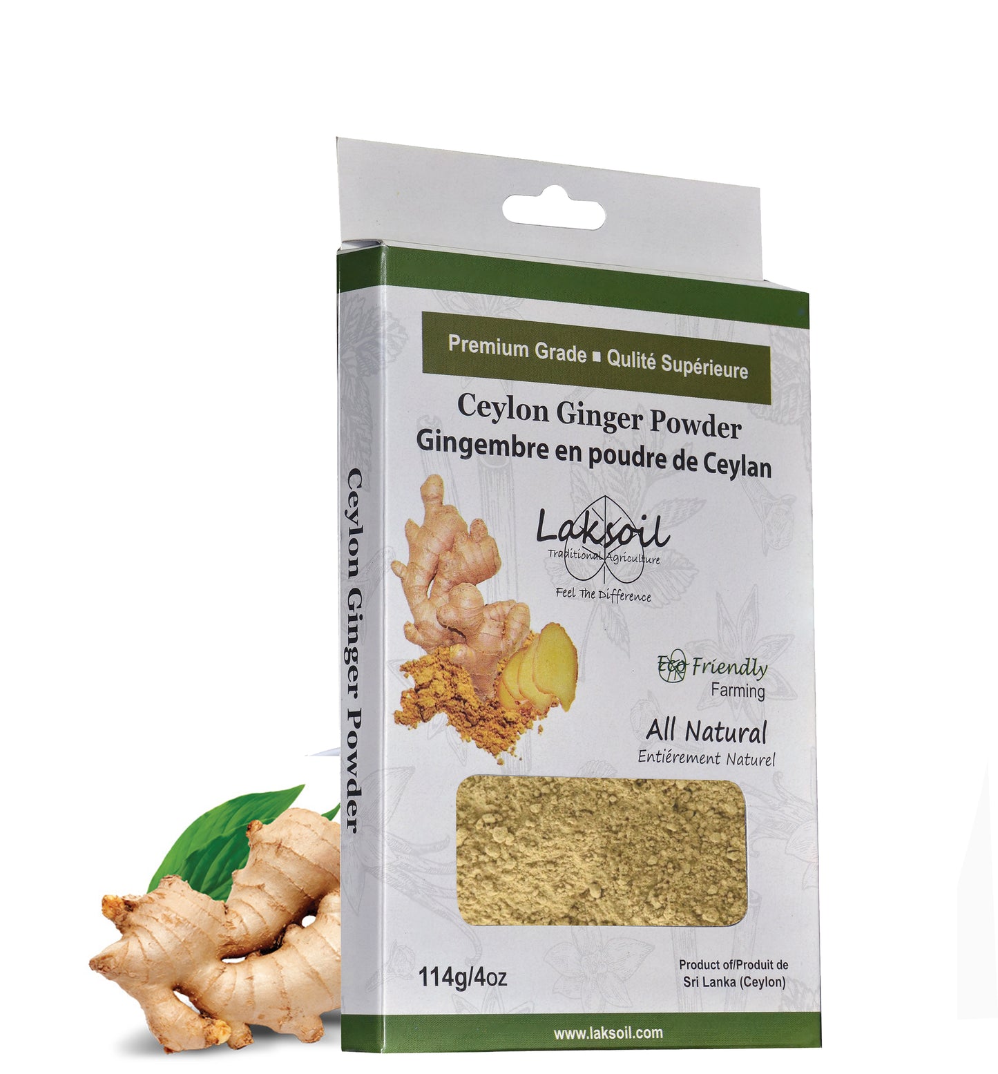 Pure Ceylon Ginger Power 8oz (.5LB) /227g (2 Packs of 114g) - laksoiltraders