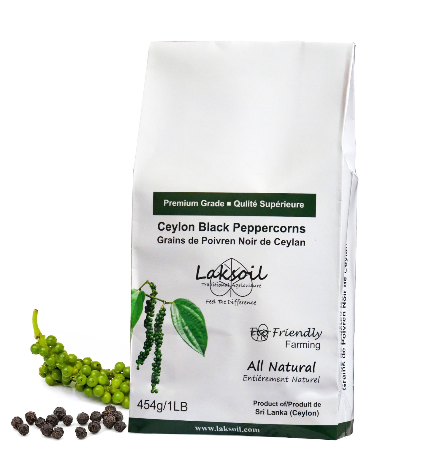 Pure Ceylon Black Peppercorns 1LB/ 454g - laksoiltraders