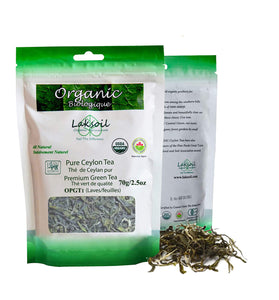 Certified Organic Pure Ceylon KANDY  Over-fermented GREEN TEA OGT1 (Big Leaves)