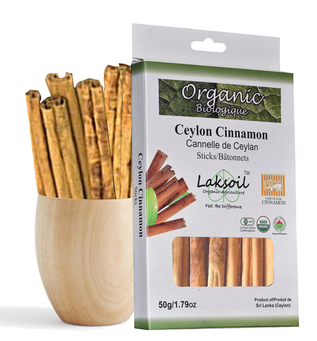 Certified ORGANIC C-5 Ceylon Cinnamon Sticks - laksoiltraders