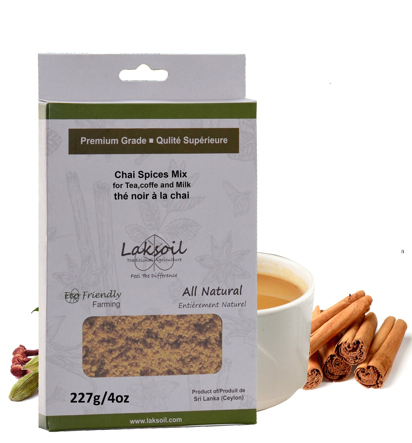 Copy of Special Chai masala mixed with certified organic Ceylon Cinnamon for Chai tea - laksoiltraders