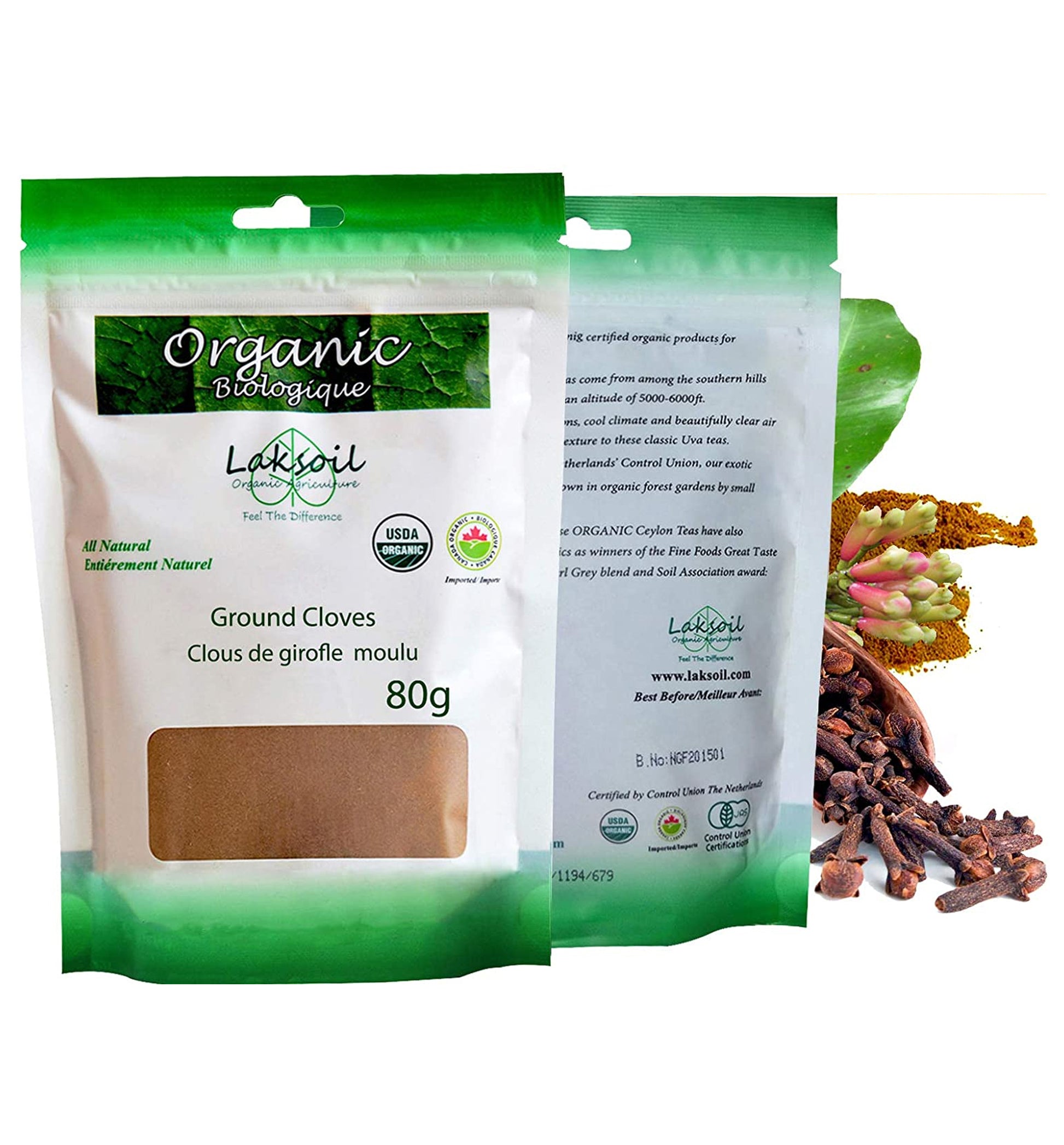 Certified ORGANIC Ground Ceylon Clove 80g/2.85oz - laksoiltraders